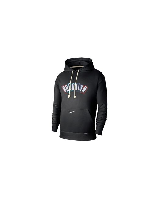 Nike Black Nba Nets Dri-Fit Standard Issue City Edition Hoodie Fz0475 010" for men
