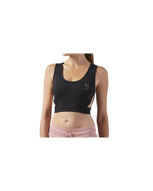 Reebok Black Elevated Foundation Sports Bra Cd8181"