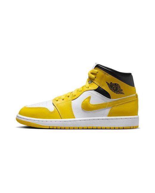 Nike Yellow Air 1 Mid "vivid Sulfur" Shoes