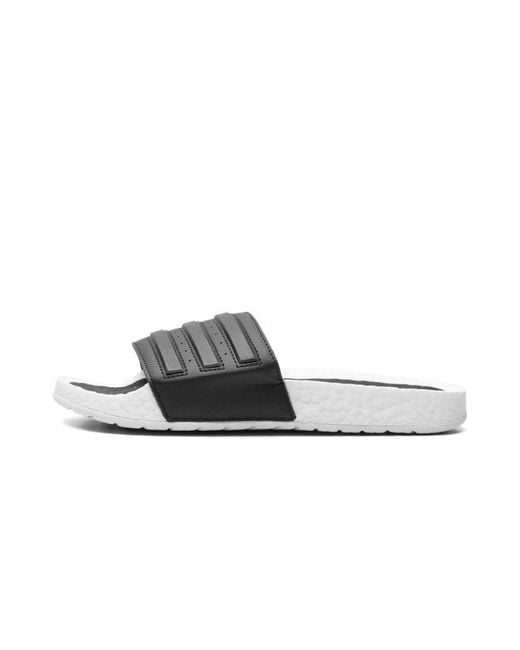 Adidas Black Adilette Boost Slides Shoes for men