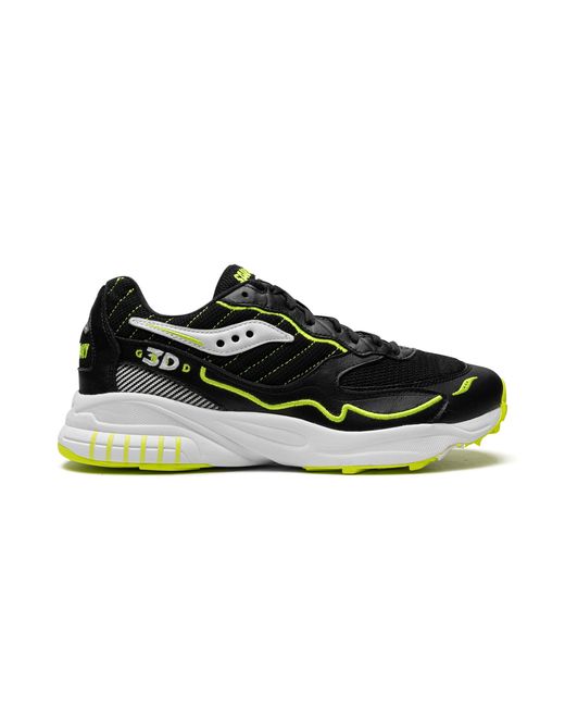 Saucony Black 3D Grid Hurricane "Acid" S70646 6" for men
