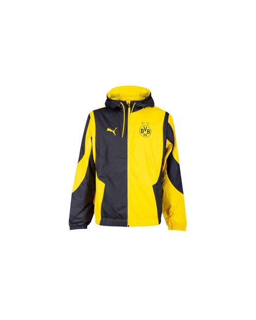 PUMA Yellow Bvb Prematch Woven Jacket 774202 01"