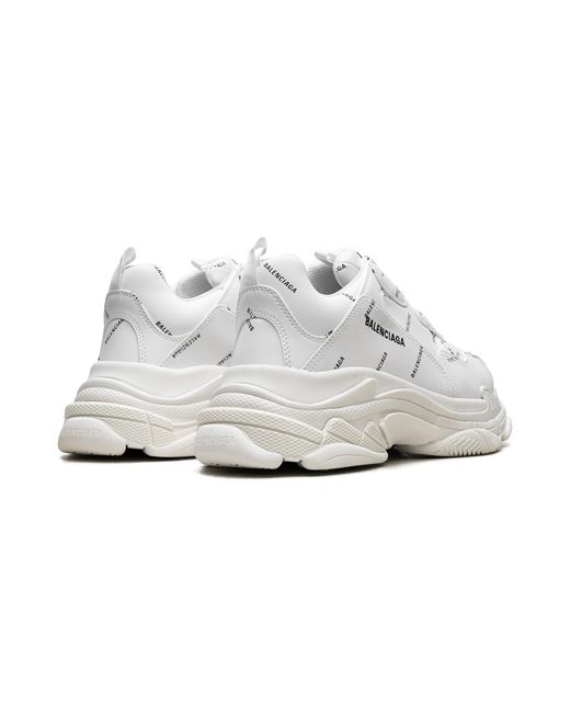 Balenciaga Black Triple S Sneaker "Allover Logo for men