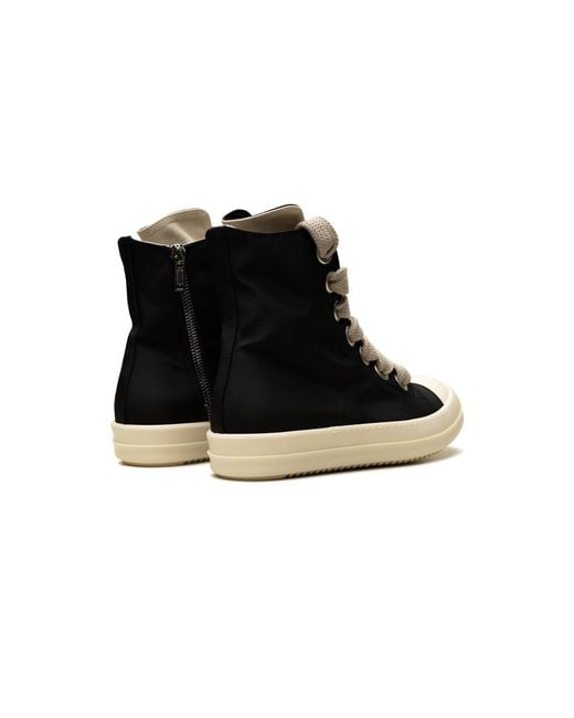 Rick Owens Black Concordians Jumbo Lace Ramones Sneaker High Canvas Milk" Du02E7818 Ncvw2 911" for men