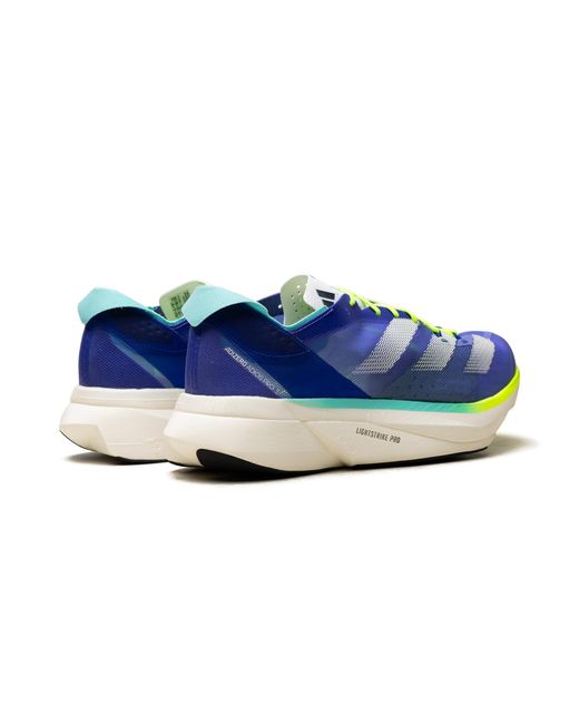 Adidas Blue Adizero Adios Pro 3 "Cobalt Zero Metalic Lucid Lemon" Id3635" for men