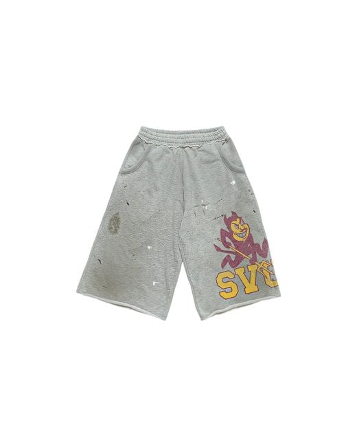 SAINT VANITY Black Gun Devil Long Shorts Sv049" for men