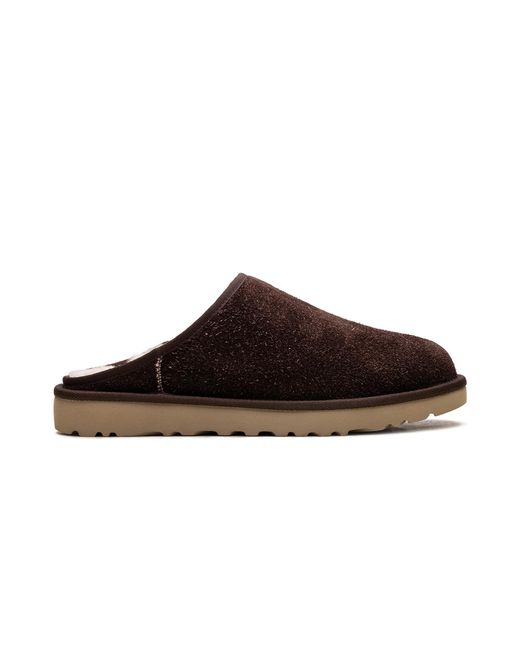 Ugg Black Classic Slip-On Shaggy Suede Slipper "Burnt Cedar" 1153104 Bcdr" for men