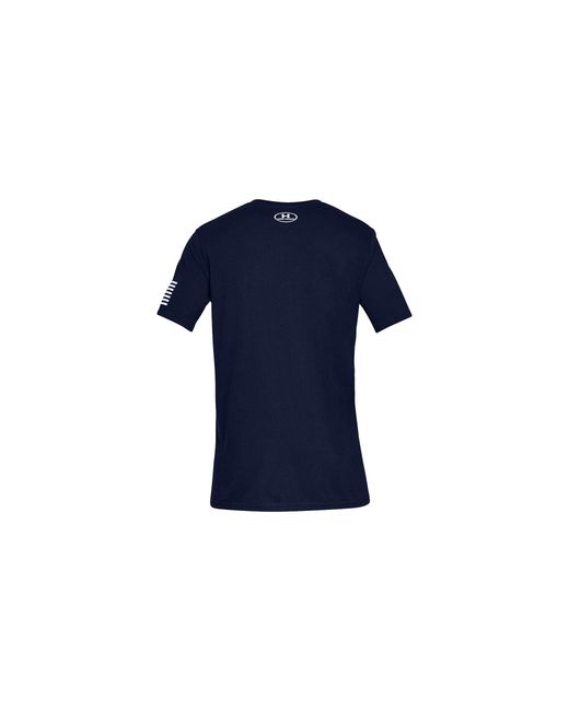 Under Armour Blue Freedom Flag T-Shirt "Academy 1333351 408" for men