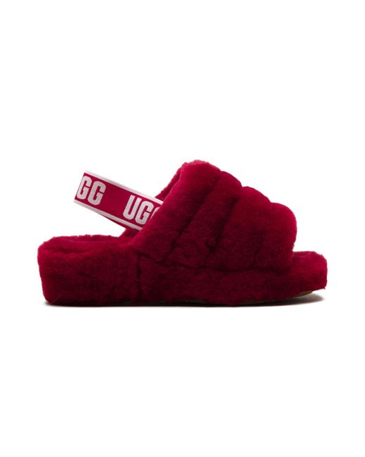 Ugg Red Fluff Yeah Slide 1095119 Rbrd"