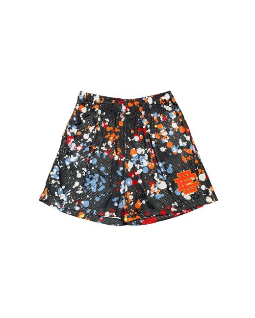 Eric Emanuel Black Ee Basic Shorts "Paint Splatter for men