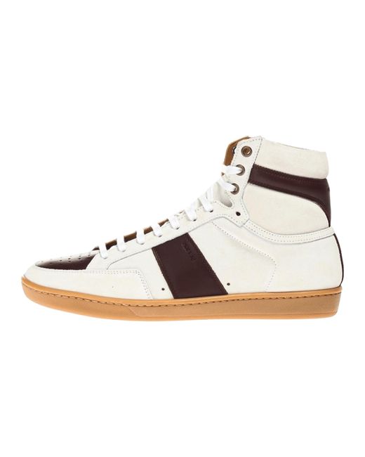 Saint Laurent Black Sl/10 Sneaker High Bordeaux Gum" 182418 M236005" for men
