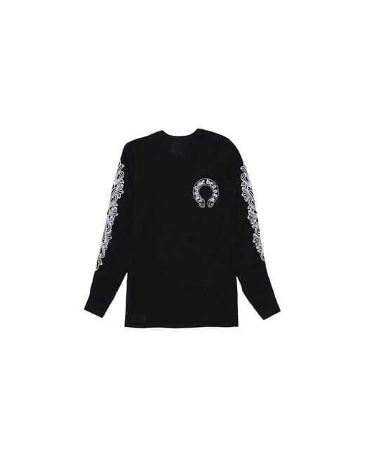 Chrome Hearts Black Horseshoe Thermal Waffle T-Shirt Chrm1510" for men