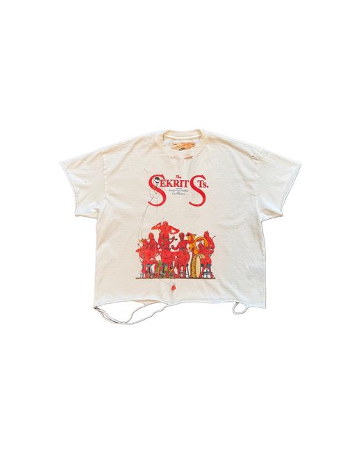 SEKRIT Black Devil Band T-Shirt "Vintage" Skrt001" for men