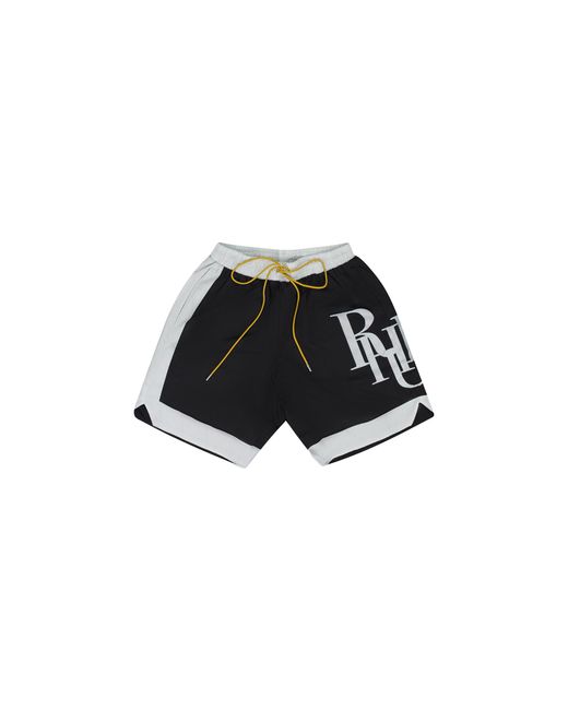 Rhude Black Side Logo Shorts Rhss22Sh11197372 Blk" for men