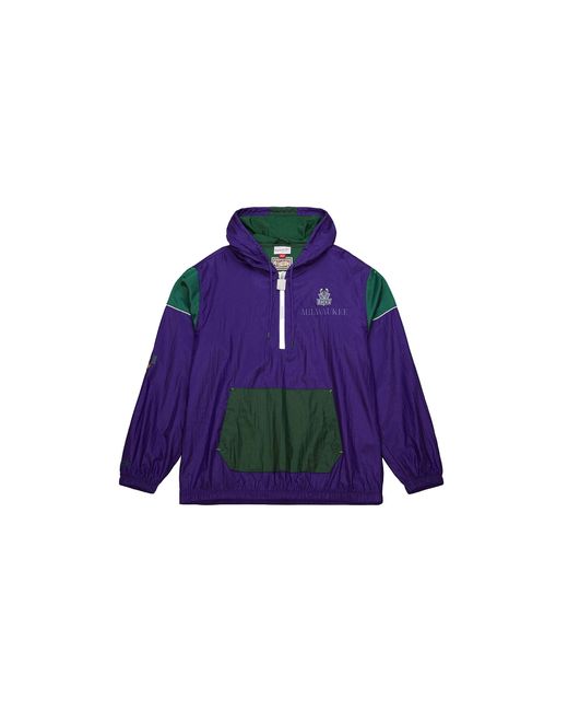 Mitchell & Ness Black Team Og 3.0 Anorak Vintage Logo "Nba Bucks" Jk8084 Mburgpr" for men