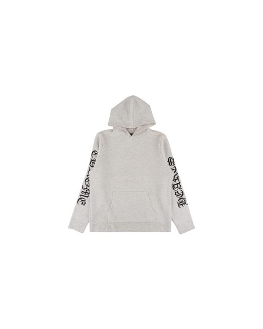 Chrome Hearts Black Life Sentence Embroidered Logo Cashmere Hoodie Chrm1102" for men