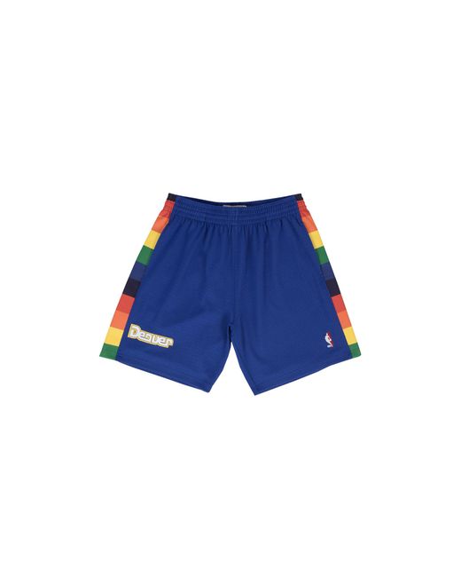 Mitchell & Ness Blue Nba Swingman Road Shorts Nuggets 91-92 "Nuggets" Smshgs18228 Dnuroya91" for men