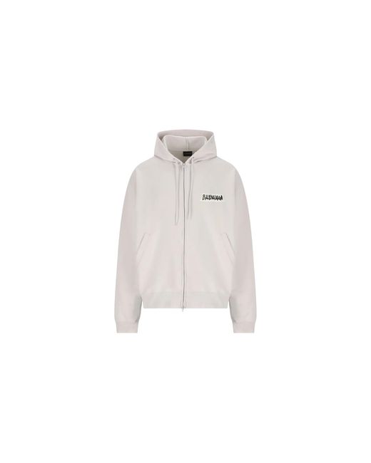 Balenciaga Black Over Zip-Up Hoodie "Dirty" 850338 Ttvl7 9012" for men