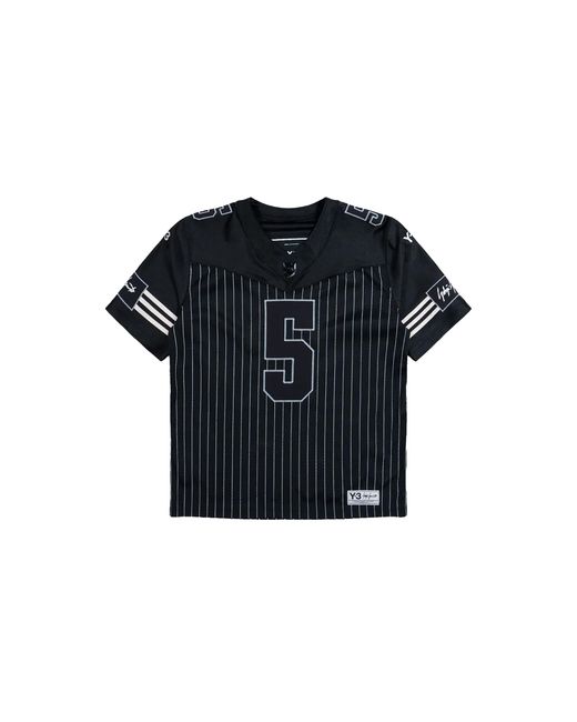 Y-3 Black Garret Wilson Football Short Sleeve Shirt Ks7642" for men