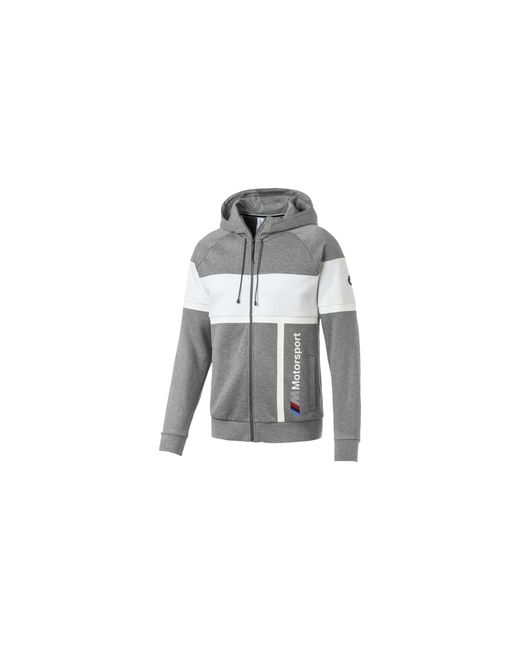 PUMA Black Bmw Motorsport Hooded Sweat Jacket "Medium Heather" 577788 03" for men