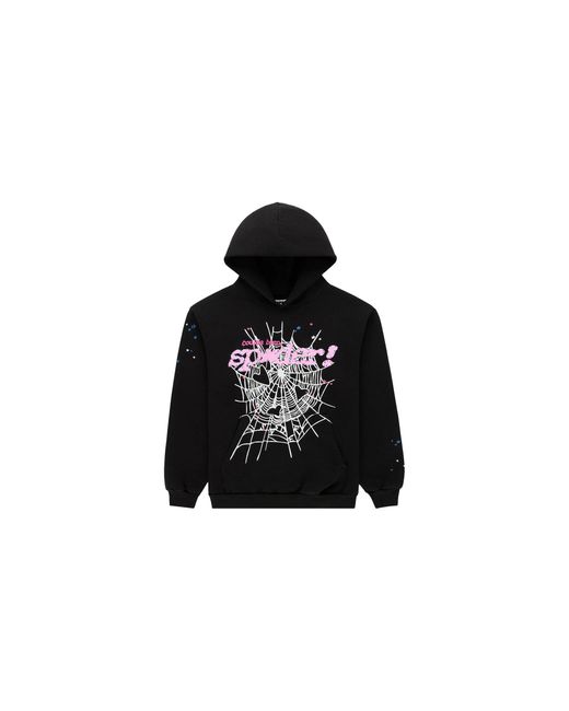 Sp5der Black Cb Punk V2 Hoodie "Owl" 347" for men