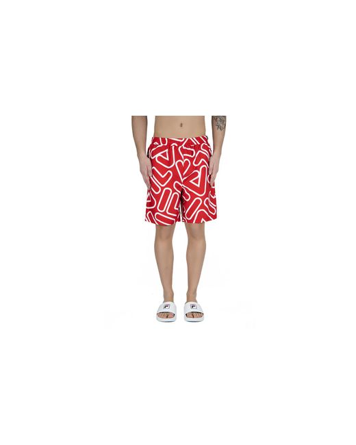 Fila Black Yash Outline All Over Print Swim Short Lm015913 640" for men