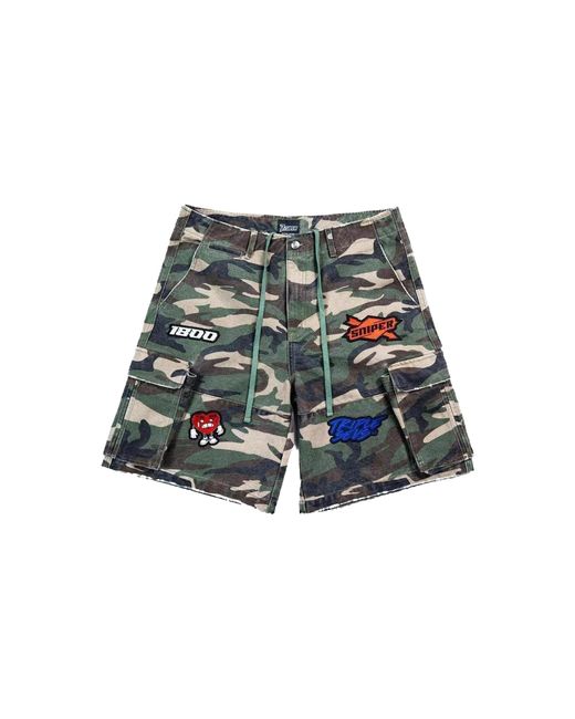 Triple Sevens Green Sniper Gang Camo Shorts Ts7031" for men