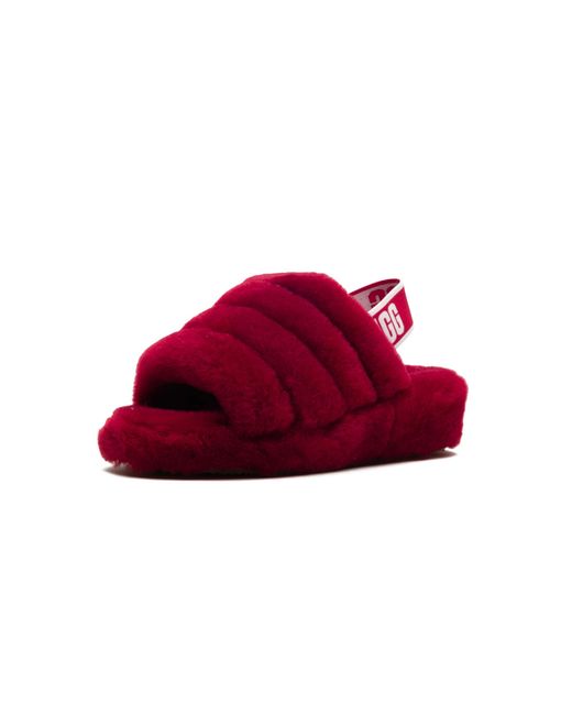 Ugg Red Fluff Yeah Slide 1095119 Rbrd"