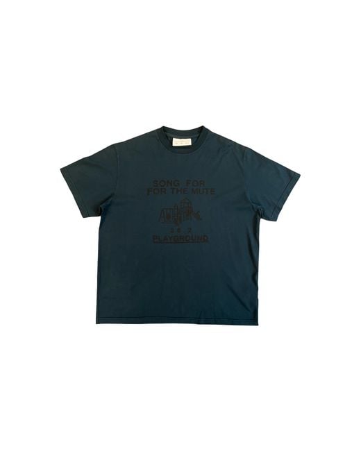Song For The Mute Black Recess Standard T-Shirt "Overdye Petrol" 262_Mts035P11_Drpepet" for men