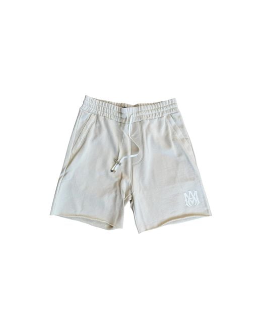 Amiri Black Ma Logo Shorts "Cream & Pf23Mjp083 271" for men