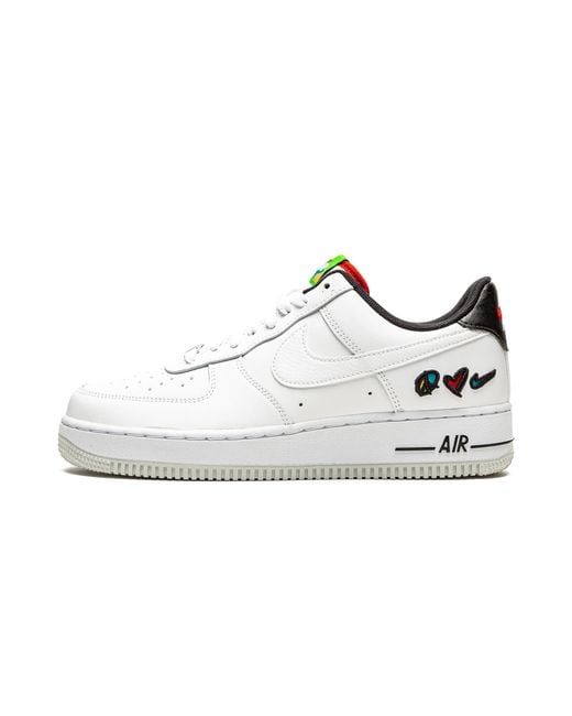 Nike Black Air Force 1 Low Lv8 "Peace, Love, Swoosh" Dm8148 100" for men