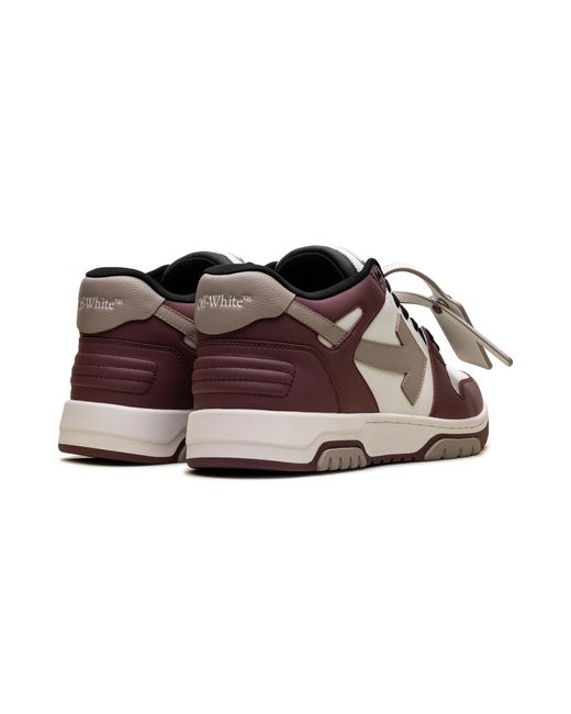 Off-White c/o Virgil Abloh Brown Out Of Office Sneakers Burgundy" Omia189F25Lea0030128" for men