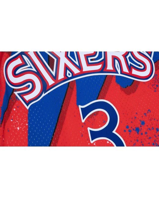 Mitchell & Ness Black Hyper Hoops Swingman Jersey "Nba 76Ers 1996 Allen Iverson" Tfsm1253 P7696Aivscar" for men