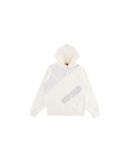 Supreme Black Diagonal Hooded Sweatshirt "Ss18" Su3868"