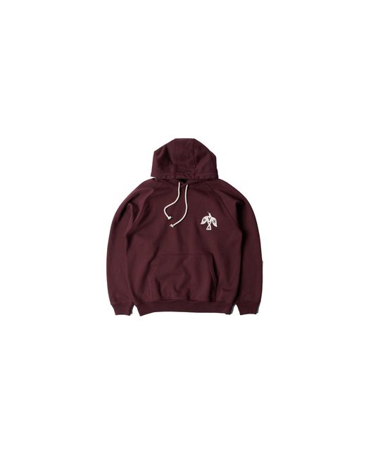 by Parra Red Parra Crow Logo Pullover Hoodie "Dark Burgundy" 54326" for men