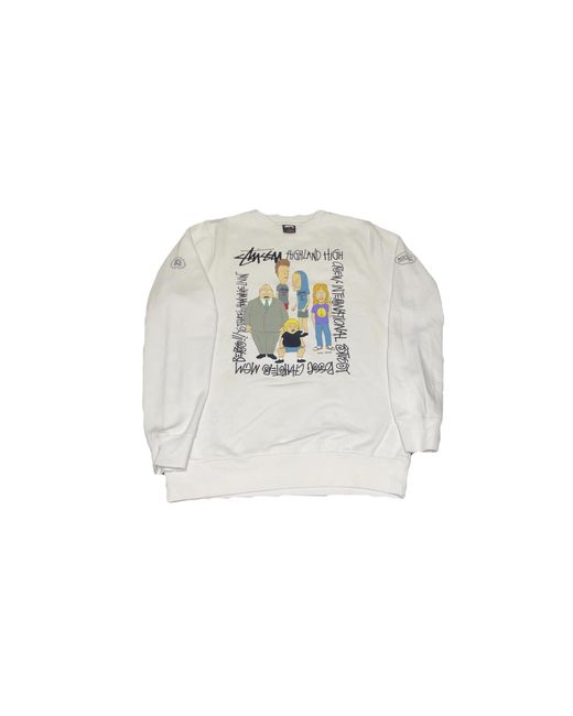 Stussy Black Beavis And Butthead Crewneck Stus71" for men