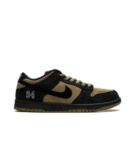 Nike Black Sb Dunk Low "Supreme for men