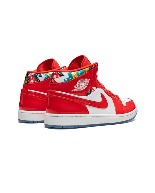 Nike Red Air 1 Mid Se "Barcelona Sweater" Dc7294 600" for men