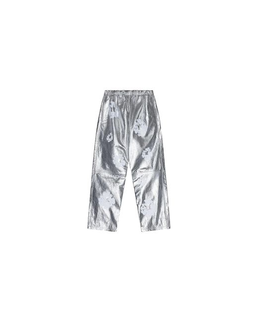 DENIM TEARS Black Leather Cotton Wreath Sweatpants Dt1007" for men