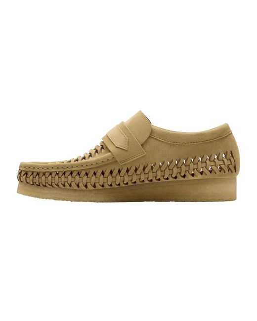Clarks Black Wallabee Loafer Weave "Maple Suede" 26176534" for men