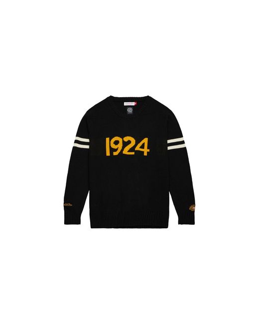 Mitchell & Ness Black Nhl 100Th Anniversary Crewneck Sweater Bruins Tswt6433 Bbnyypppblck" for men