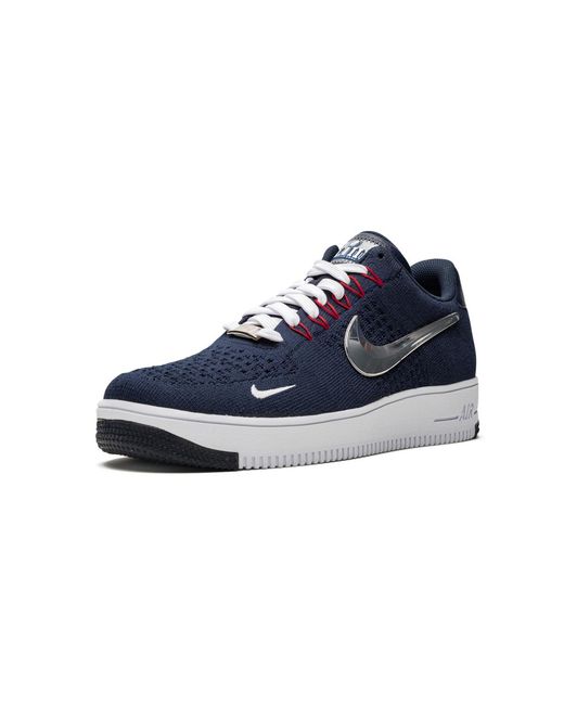 Nike Blue Air Force 1 Ultra Flyknit Low Ne Qs "Patriots 6X Champs" Cu9335 400" for men
