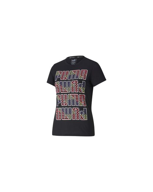 PUMA Black Graphics Crew Tee Q2 Seasonal Print" 518969 08"