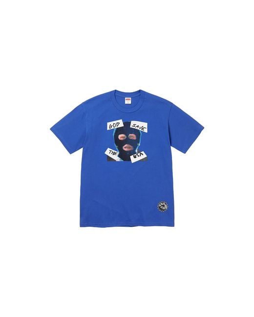 Supreme Blue God Save Us T-Shirt "Ss26