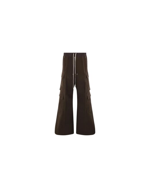 Rick Owens Black Cargobelas Pants "Forest" Ru02D6339 Tb 75" for men