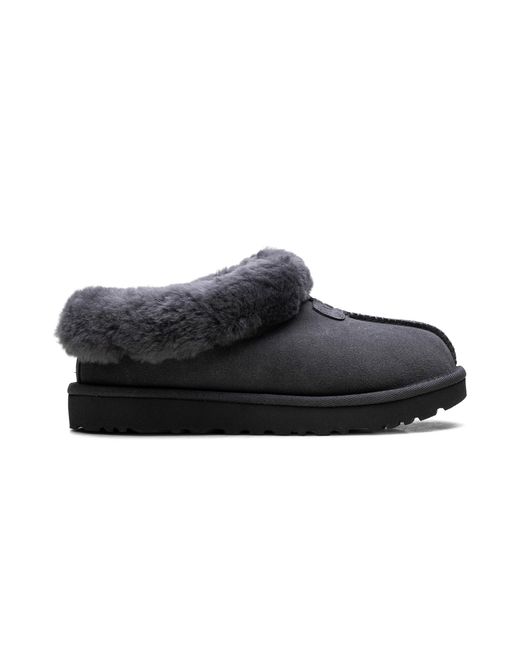 Ugg Black Tazzette Genuine Shearling Collar Slipper "Obsidian" 1134810 Obs"
