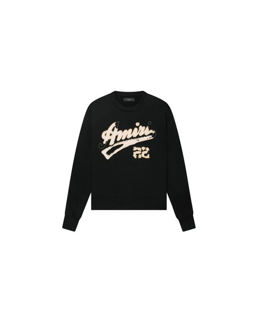 Amiri Black 22 Distressed Logo Sweater Ss23Mjg006 001" for men