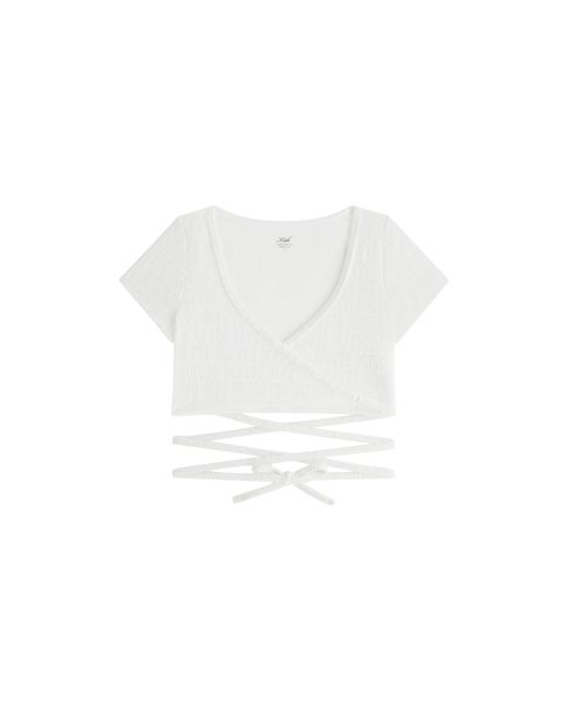 Kith Black Ailee Monogram Towel Wrap Top Khw030648 101"