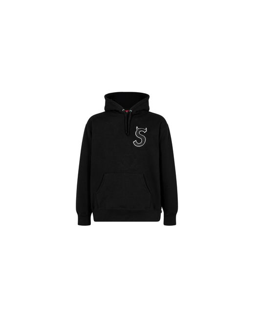 Supreme Black S Logo Hoodie "Fw22" Su12199"