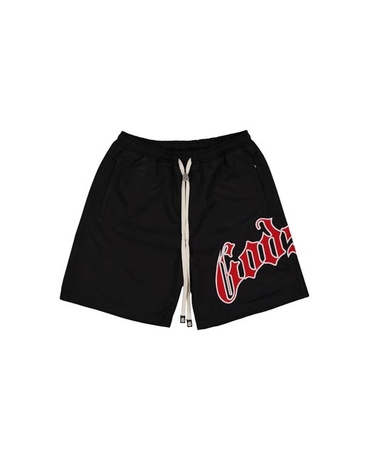GODSPEED NEW YORK Black Og Logo Nylon Shorts Gs394" for men